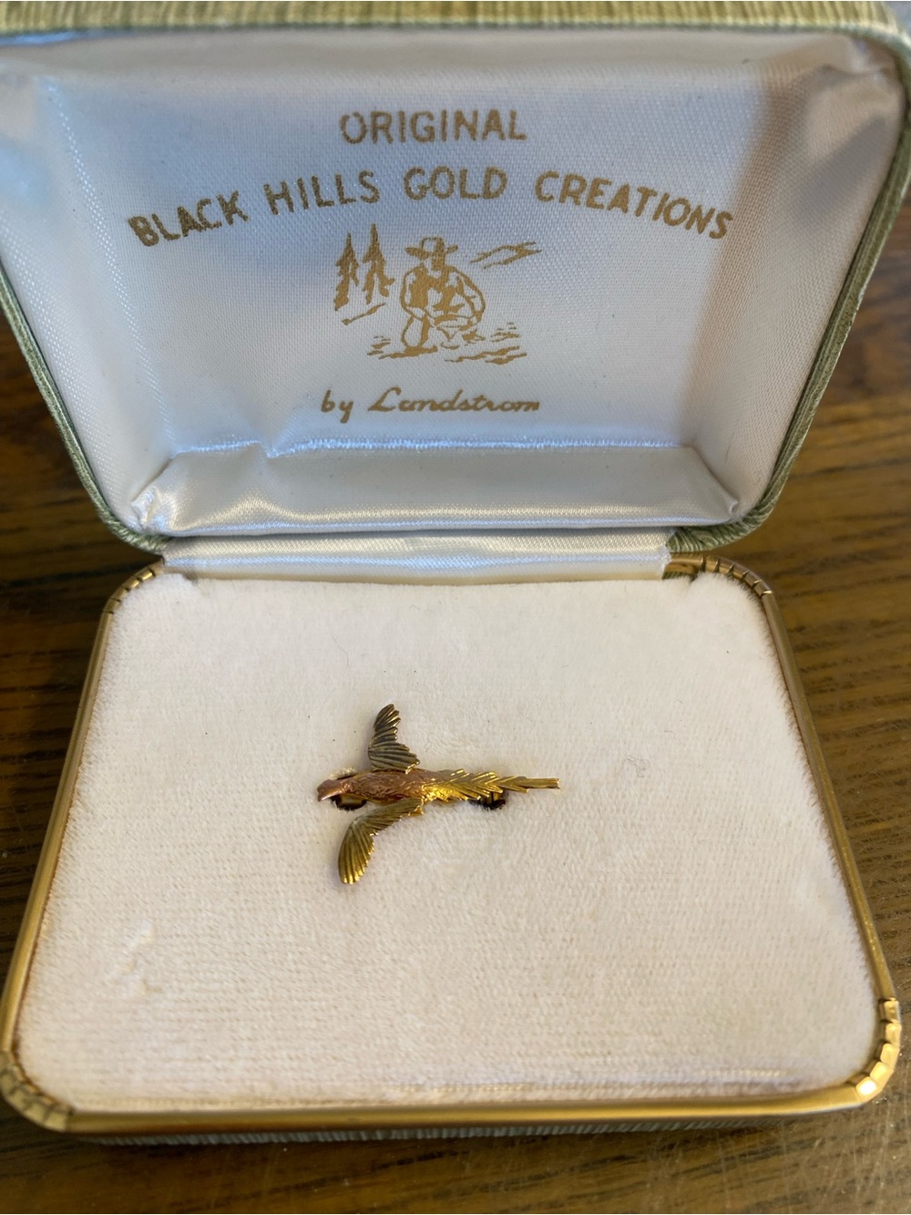 Black Hills Gold Creations Gold Pheasant Lapel Pin by Landstrom